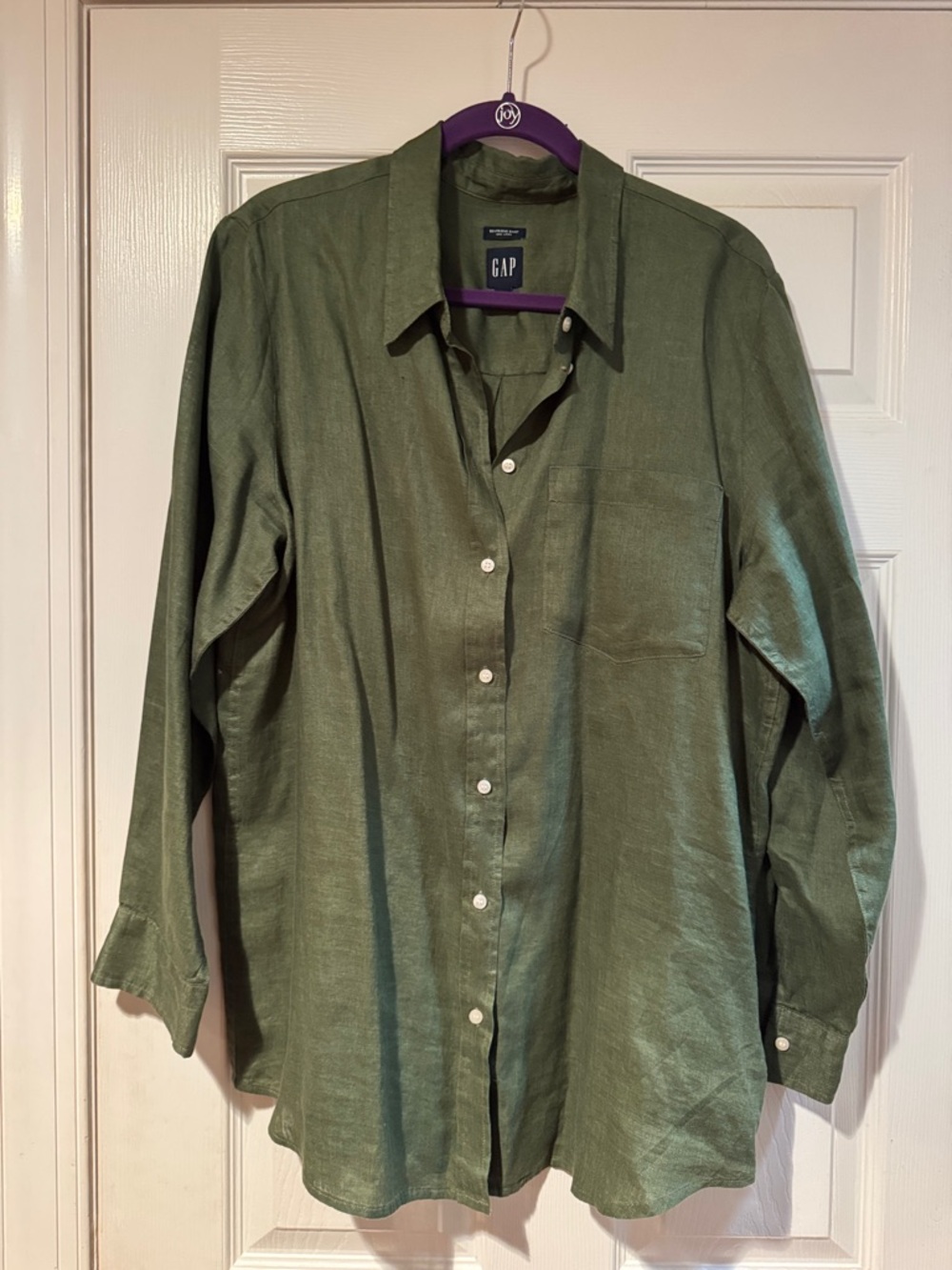 GAP Olive Green Button-Down Women's Shirt